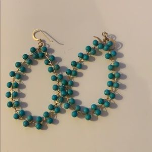 Turquoise beaded earrings